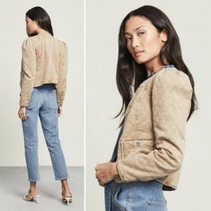 NWT! VERONICA BEARD  CAMILLA QUILTED JACKET Tan Sierra Size Small